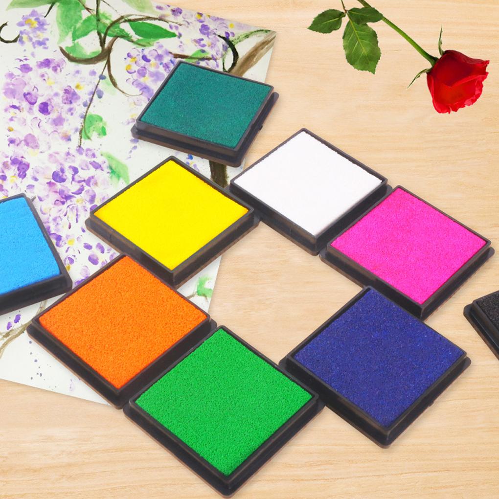 Ink Pads Colorful Oil Finger Painting Water-based Inkpad Rubber Art Craft Stamps Printing Mud DIY Decoration Handcrafted