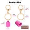 1 Pcs Practical Silicone Keychain Cap Accessories Portable Durable Holder Keyring Compatible For Lipgloss Storage And Balm Cap