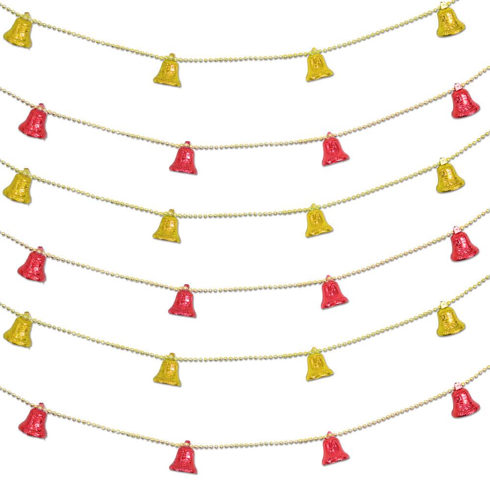 Delightful 2 Meter Christmas Bell String Decorative Plastic Bells For Festive Celebrations