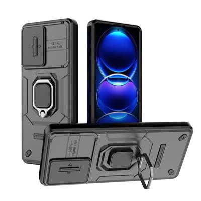 Etui dla Xiaomi Redmi Note 12 Pro 5G Magnetyczny Uchwyt Pierścień Etui na Telefon Dla Redmi Note 12 Pro + Plus Przesuwana Osłona Pancerna na Aparat