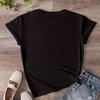 Women's Plus Size Vintage Cat Print T-Shirt "The Return of Vampire" Retro Design Casual Crew Neck Short Sleeve Tee All-Season