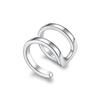 Bamoer Mono-earring Silver Simple Ear Clip Earring 925 Sterling Silver Whilte Zircon Earring Gift for Girl Fine Jewelry SCE1022