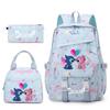3 Piece School Backpack Set for Students Large Capacity Oxford Cloth Schoolbag with Shoulder Strap and Pencil Case