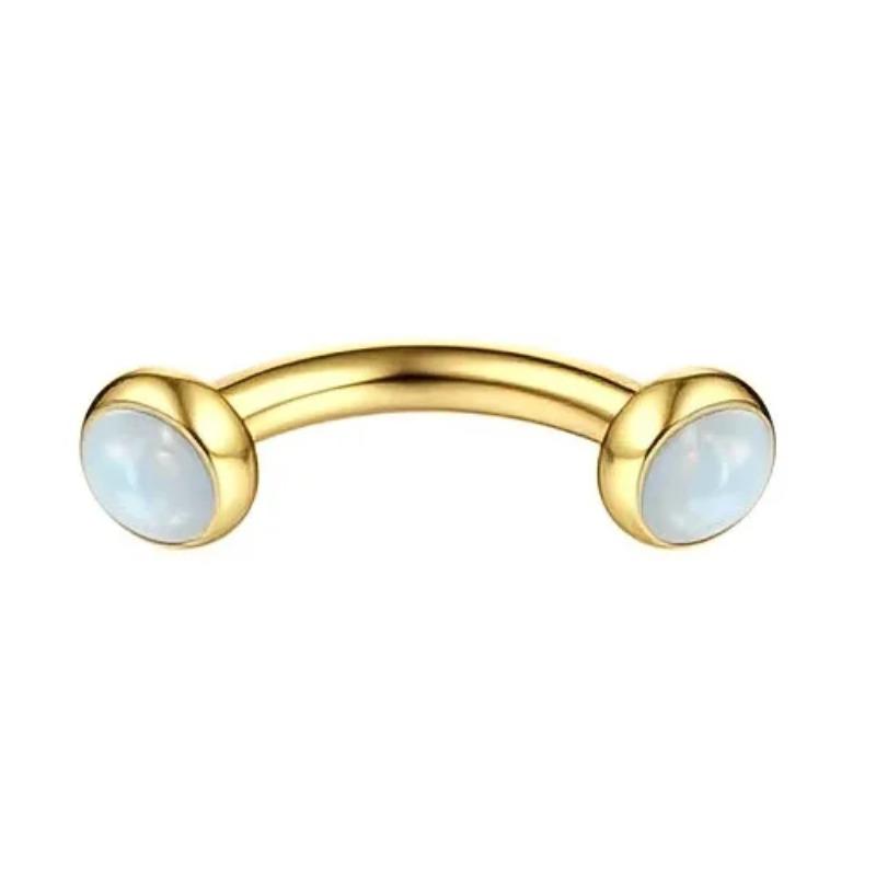 Drperfect 16G Rook Eyebrow Piercing Stainless Steel Helix Hoops Vertical Curved Barbell Daith Conch Septum Stud Jewelry