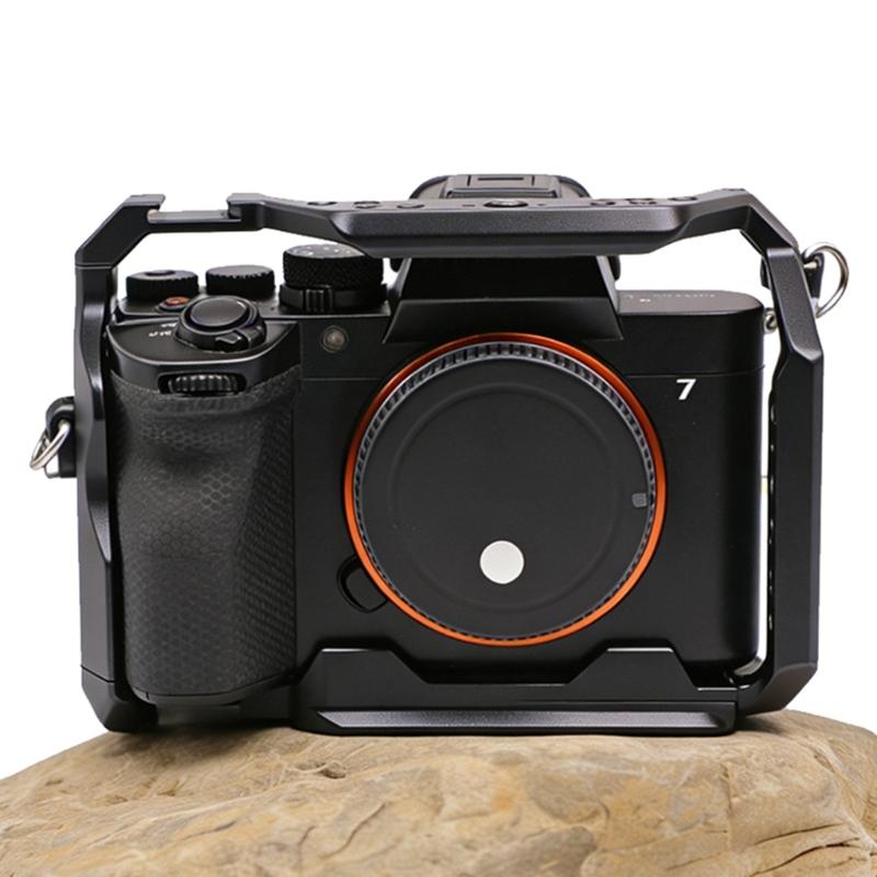Professional Camera Cage Camera Full Cage Lightweight for A7M4 A7M5 A7R5 Aluminum Video Rig Button Cold Shoe QR Base Accessories