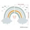 2Pcs Rainbow Paradise Children's Room Wall Sticker PVC Self-adhesive Paper Art Mural Home Decoration Wallpaper