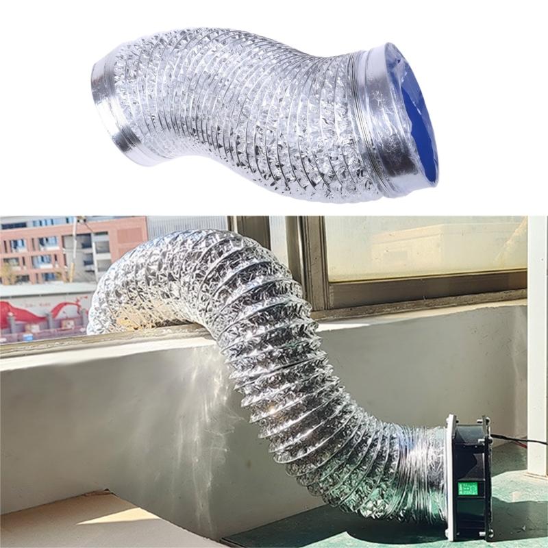 6Inch Aluminum Dryer Vent Tube Dryer Duct Fire-proof Heat Resistant Ventilation Smoke Pipe Exhaust Duct 1.5/3.0M