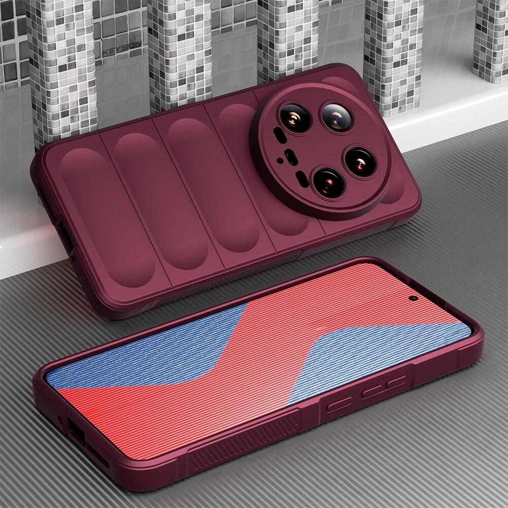 

Противоударный чехол KEYSION для Xiaomi 14 Ultra 5G 14 Pro, мягкая силиконовая задняя крышка для телефона Xiaomi 13 Ultra 13 Pro 12X 12 Lite 5G for Xiaomi 14 Ultra вино красного