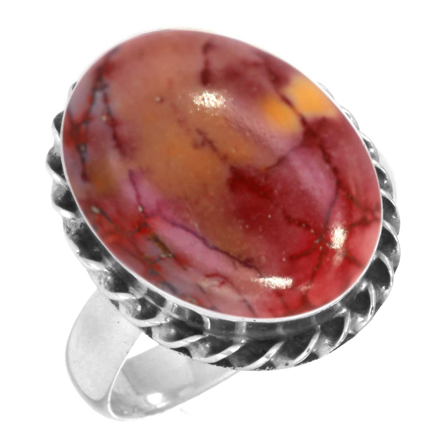 

Кольцо из стерлингового серебра 925 пробы с женским драгоценным камнем, ювелирное изделие ручной работы, новогодний подарок, мукаит, монтанский агат, моховой агат, колючая устрица, родонит, глаз Шивы, солитер 11.5