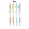 4pcs Aesthetic Gradient Series Gel Pens 0.5mm CS Tip Smooth Writing Black Color Ink Pens with Roller Clip Stationery