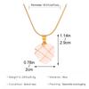 Charm Trendy Necklace for Women Girl Cute Sweet Pink Crystal Opal Heart-shaped Collarbone Chain Jewelry Accessories Party Gift