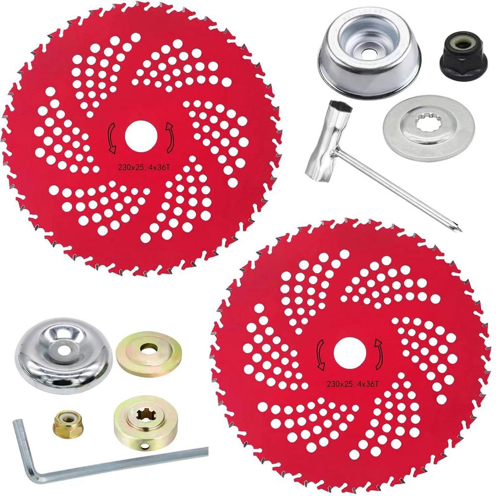 36tooth Carbide Tipped Blades for Brush Cutter Weed Eater Trimmer Compatible with Lawn Care Farmland Roadside Maintenance