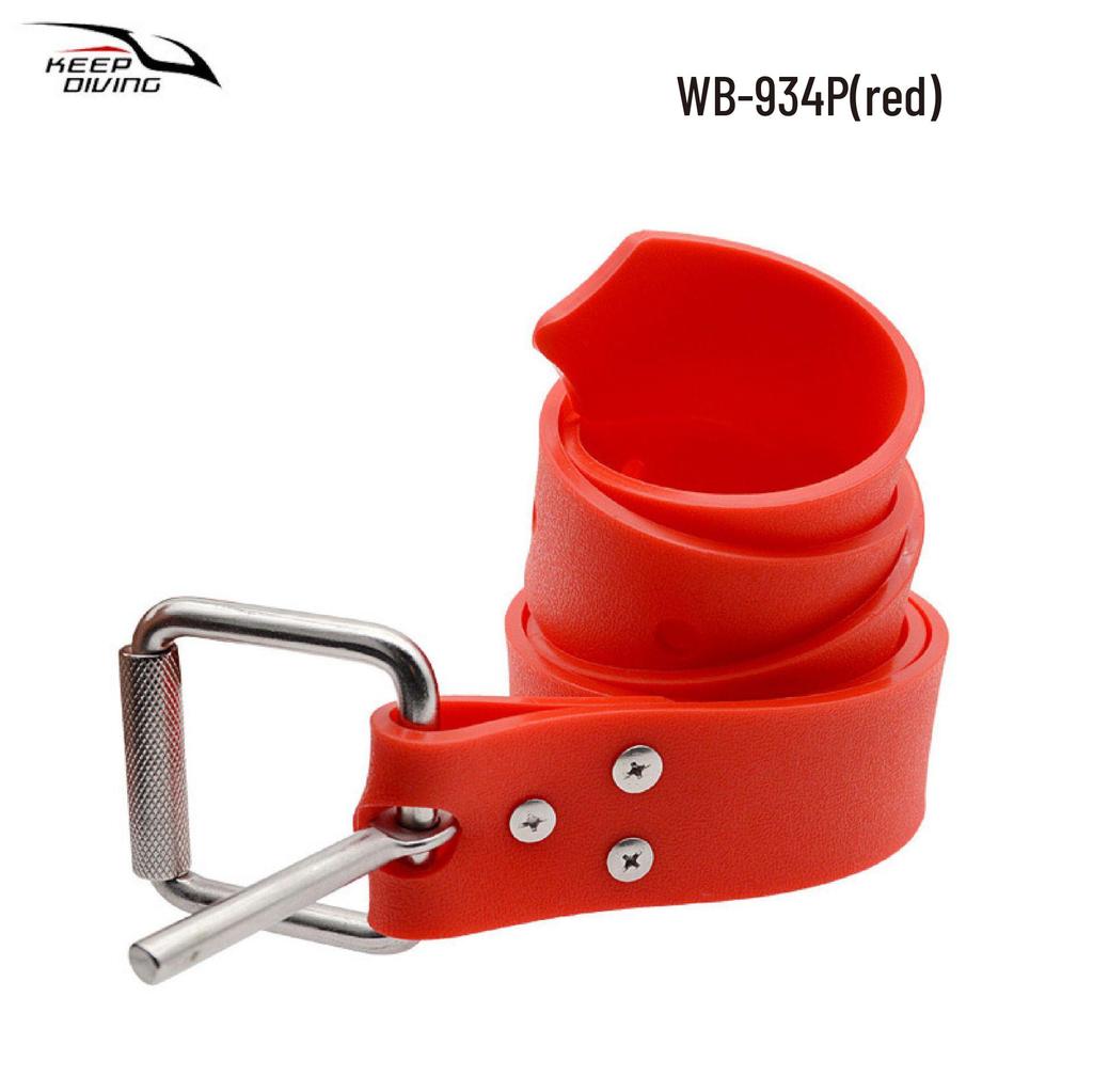 Adjustable Silicone Quick-Release Scuba Dive Belt with Lead Blocks