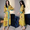 Yao Ting Women's Plus Size Satin Chiffon Pajamas - Summer Ice Silk Luxury Sleepwear & Bathrobe Set