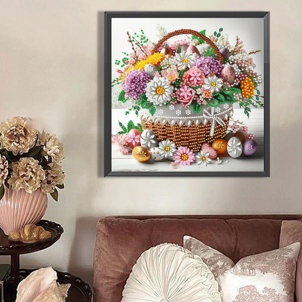 Easter Special Shaped 5D DIY Partial Drill Diamonds Paintings Gem Art for Adults DIY Gift Home Decor Crystal Diamond Art 30x30cm