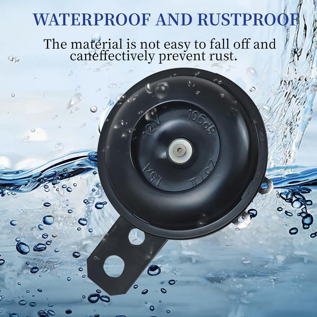 Waterproof Motorcycle Horn Motorcycle Universal Car Loud Speaker 12V 105 DB Mini Air Horn Loud Electric Horn For Bicycle, Scooter, ATV, Motorcycle,