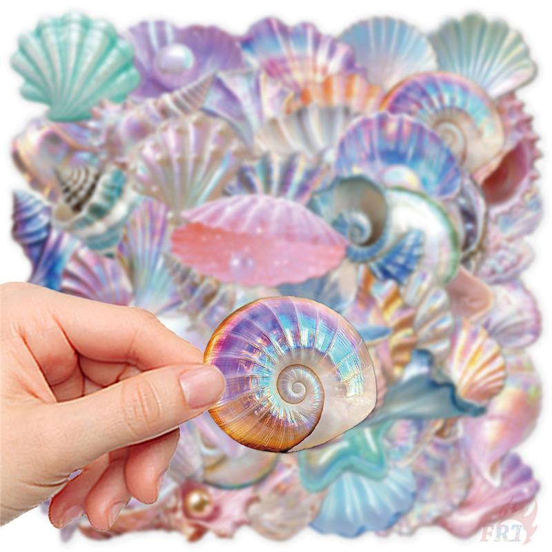 50Pcs/Set Shell Conch Starfish Pearl PET Stickers Waterproof DIY Fashion Doodle Decals Stickers