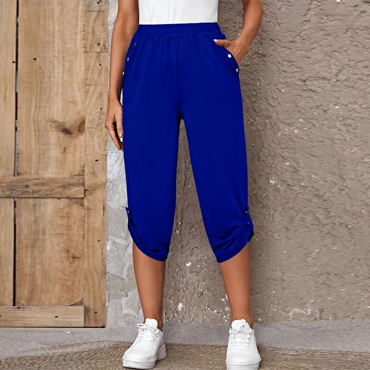 2023 Summer Fashion: Women's Casual Elastic Seven-Point Pants