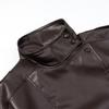 2026 Women's Retro PU Leather Jacket: Stand Collar, Loose, Short Motorcycle Style