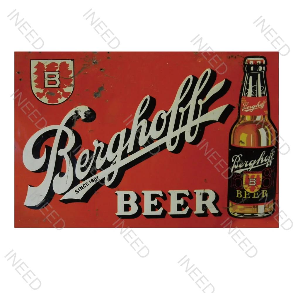 INEED Funny Beer Sign Plaque Vintage Metal Tin Signs for Home Man Cave Bar Decor Beer Lover Restaurant Kitchen Art Wall Decor