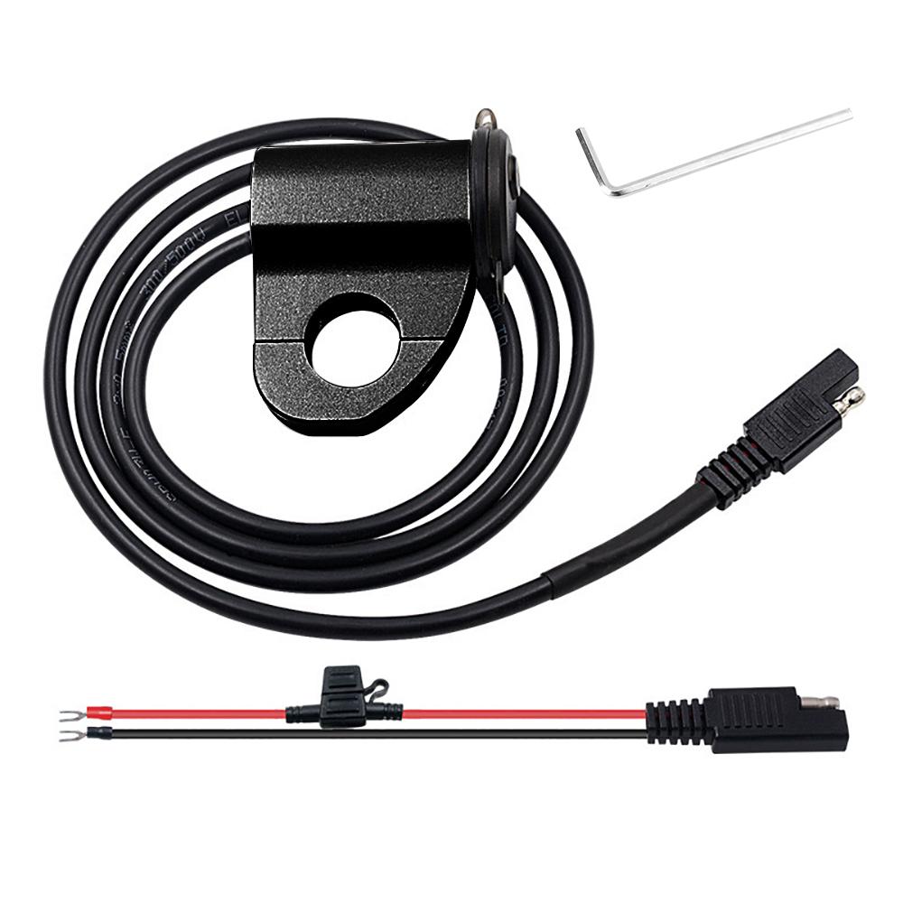 

Мотоциклетное USB-зарядное устройство для мобильного телефона, автомобильное быстрое зарядное устройство с переключателем 2,4 А, цифровой дисплей чёрный