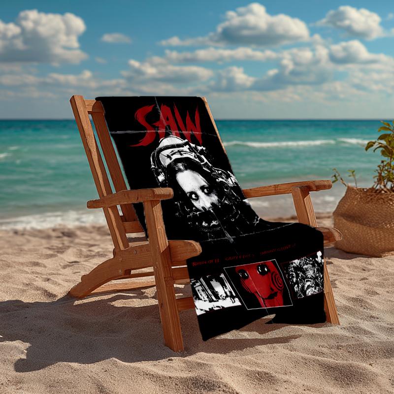 Saw Movie Fashion Beach Towel: Ideal for Summer Adventures Soft, absorbent and quick drying suitable for swimming and bathing