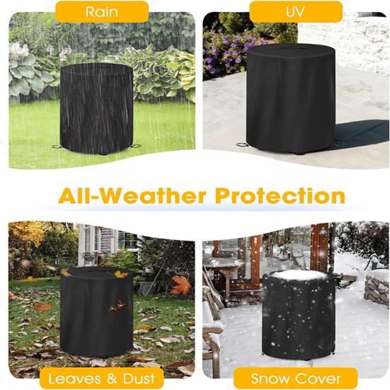 Firepit Cover for Fireside 360 Waterproof Oxford Cloth UV Resistant Dust Rain Snow Leaf Protection Firepit Guard with Adjustable Drawstring