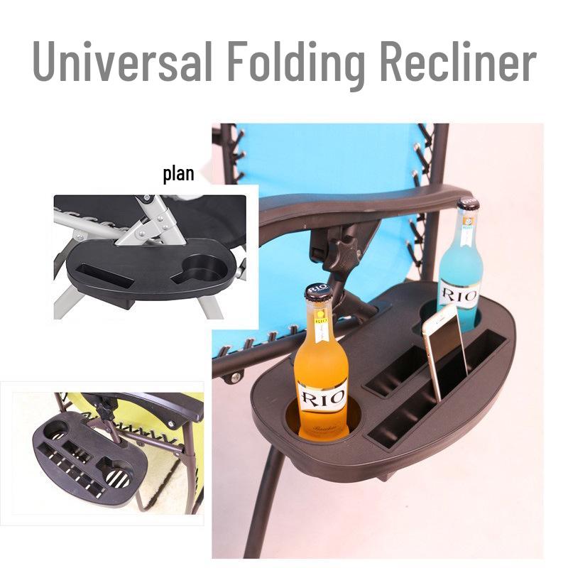 Recliner Tray & Cup Holder: Beach, Folding & Rocking Chair Storage Accessory