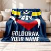 goldorak  Customizable name outdoor blanket soft cozy and warm Multi-purpose office blanket outdoor camping and travel blanket all