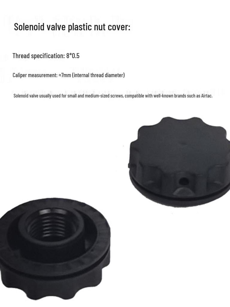 Universal Plastic Cap Nut for Air Compressor Solenoid Exhaust Valve