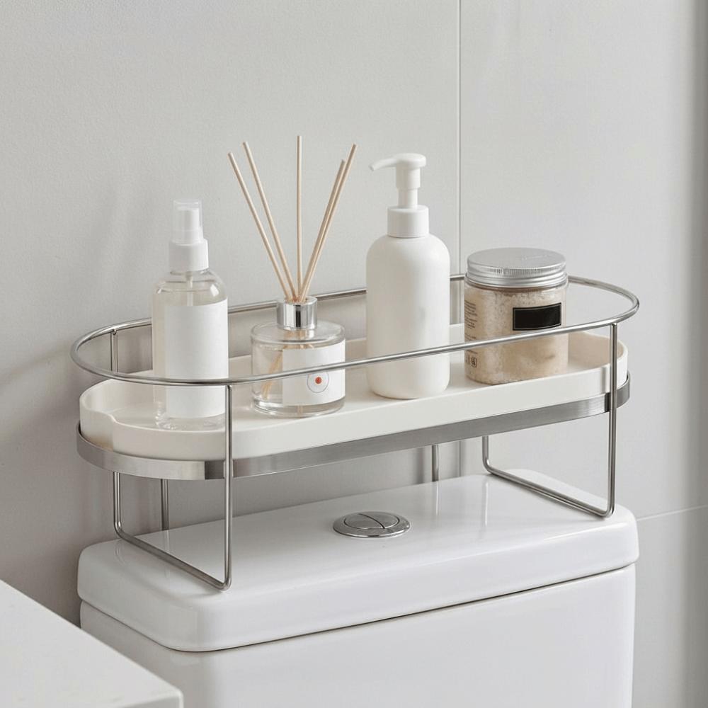 Stainless Steel Bathroom Storage Rack Multifunctional Bathroom Shelf Fashion Toilet Rack Kitchen