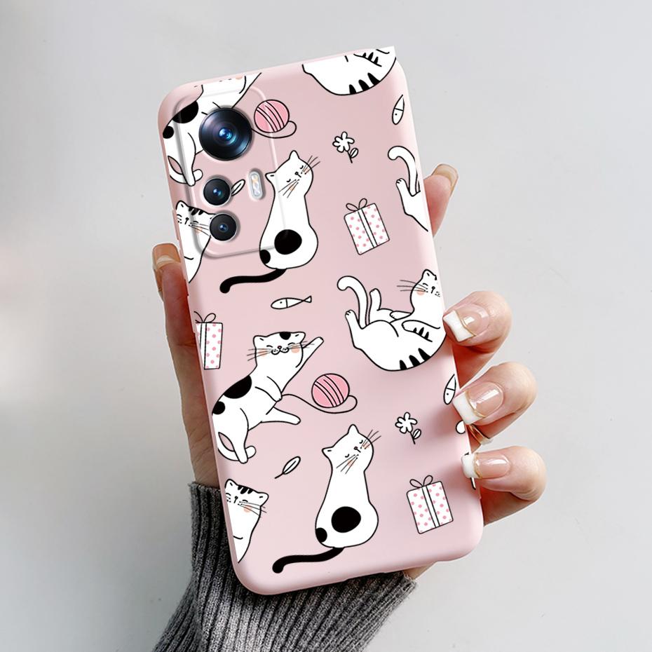 For Xiaomi Mi 12T 12 T Pro Case Cute Panda Liquid Silicone Phone Cases For Xiaomi Mi 12T 12 Mi12 T 12X Lite Pro Soft Cover Case