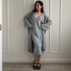 2026 Autumn and Winter European and American Style Hot-selling Sweater Set Women's Loose Extended Version Thickened Cardigan + V-neck Vest Skirt