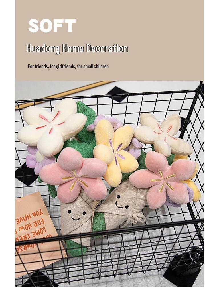 JC Handheld Plush Flower Doll Bouquet for Proposals, Confessions, Weddings, and Parties