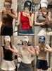 #New autumn and winter wide shoulder vest, close the breasts, gather with chest pad vest, comfortable and soft women's inner top