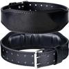 AZLIV AZ7 Training Belt [Fits Waist Sizes 53-110cm] Strength Training Belt, MF Leather, Durable, Lightweight, and Soft (Black X Solid, Size XL)