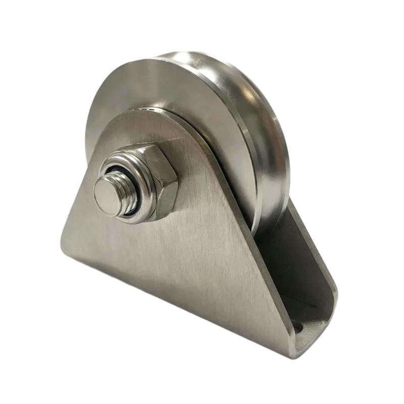 Guide Pulley Wheel Assembly with Two-Hole Mount for Window Roller Repair Door Track Hardware and Guided Motion Support