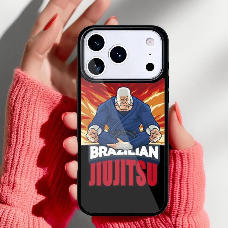 BJJ Brazilian Jiu Jitsu Bumper Phone Case for iPhone 17 16 15 14 13 Pro Max Back Cover for 12 11 Pro Coque