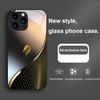 Grid Gradient Dragon Rose Purple For Iphone 15 14 13 12 11 Pro Max X XS XR 7 8 Plus 2020 2022 SE Tempered Glass Phone Case