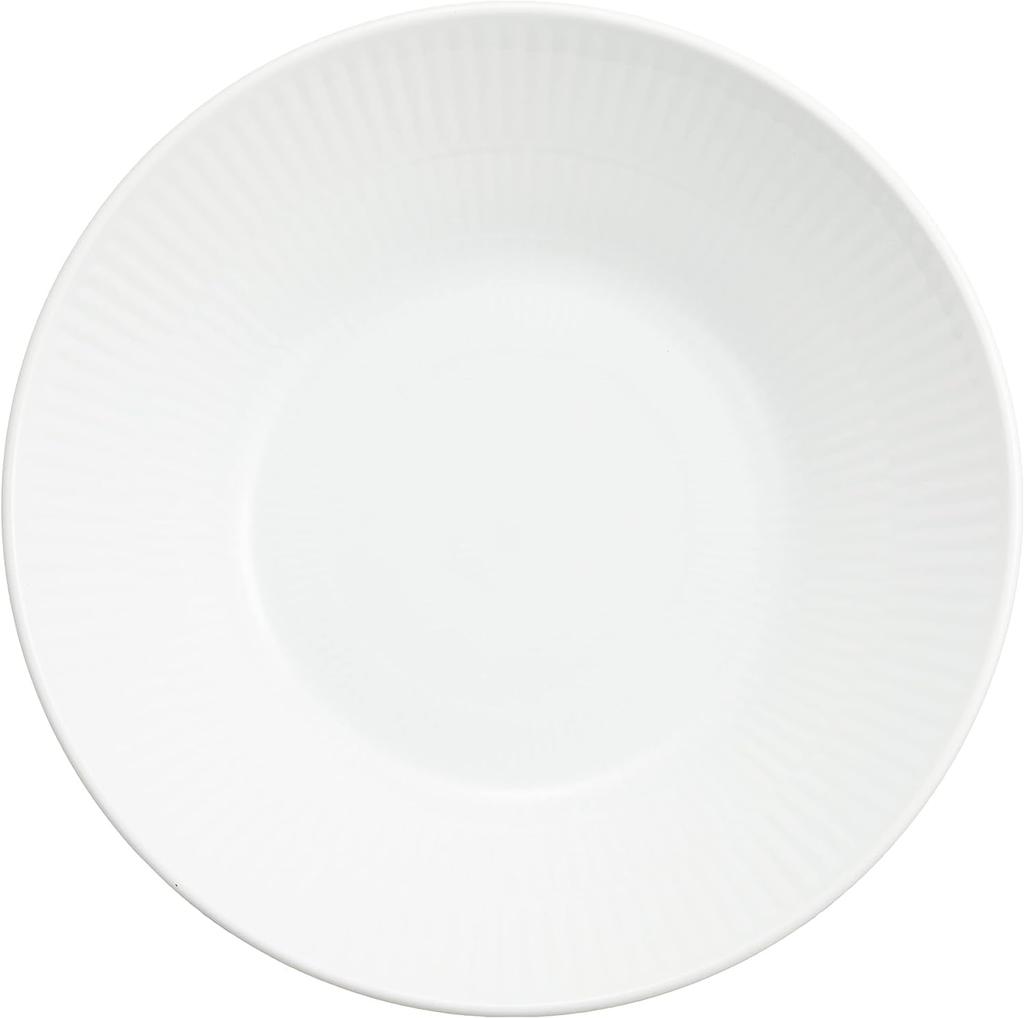 [Officially Imported] Royal Copenhagen White Fluted Deep Plates, 17cm, Set of 2, Wedding Gift, Product Number 1016914