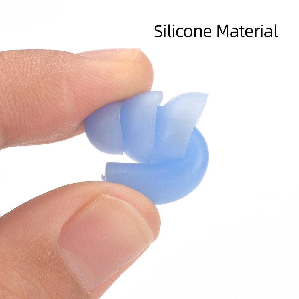 1 Pair Reusable Silicone Ear Plugs Waterproof Noise Reducing and Sound Blocking Earplug with Box