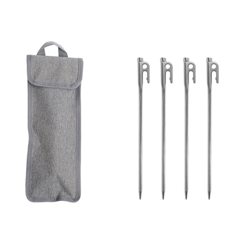 Outdoor Campings Stake Campings Anchors Peg Stainless Steels Tent Stake Replacement Yard Lawns Peg with Bag Enduring