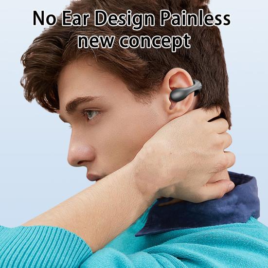 Wireless Earphone IPX7 Connection Noise Reduction Waterproof Rapid Touch Control Ear Clip Type