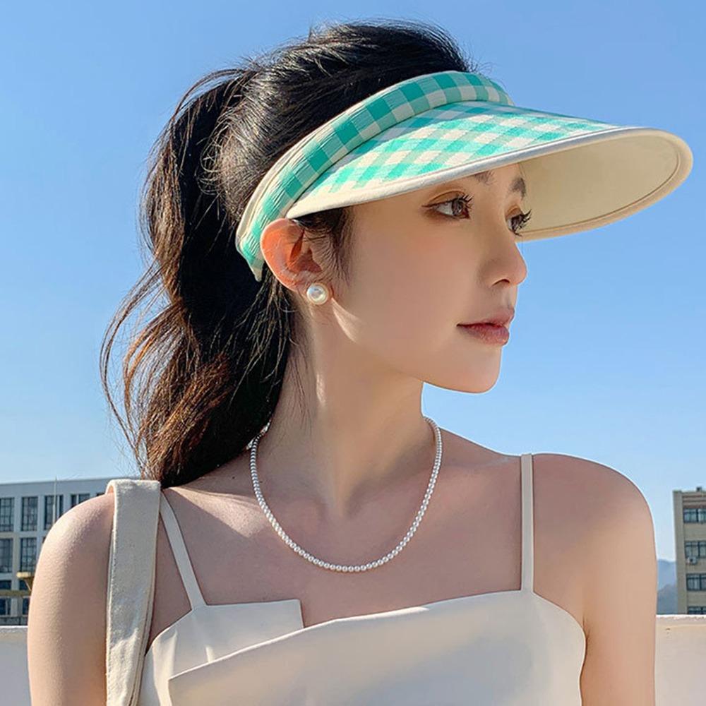 Breathable Summer Empty Top Cap Hair Hoop Style Sun Protection Hats Large Brim Sun Hat Outdoor