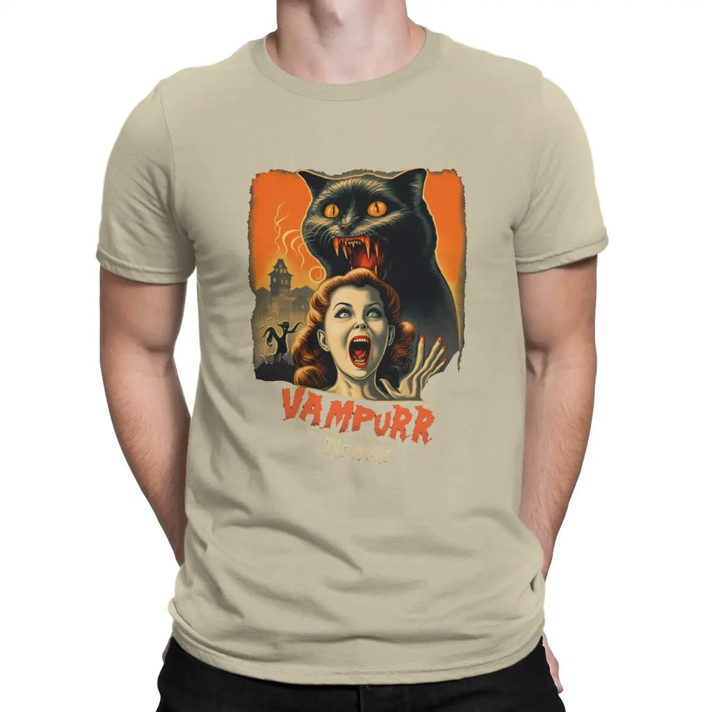 Vampurr Der Film Horrorfilm T-Shirts Unisex und Unisex Oberteile Baumwolle Lässig Innen Passend Kurzarm T-Shirts Paar Kleidung T-Shirt