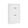 VASAGLE LBC040W01V1 Shoe Cabinet with 2 Compartments for Hallway, Living Room, Bedroom, 60 x 24 x 102 cm, White