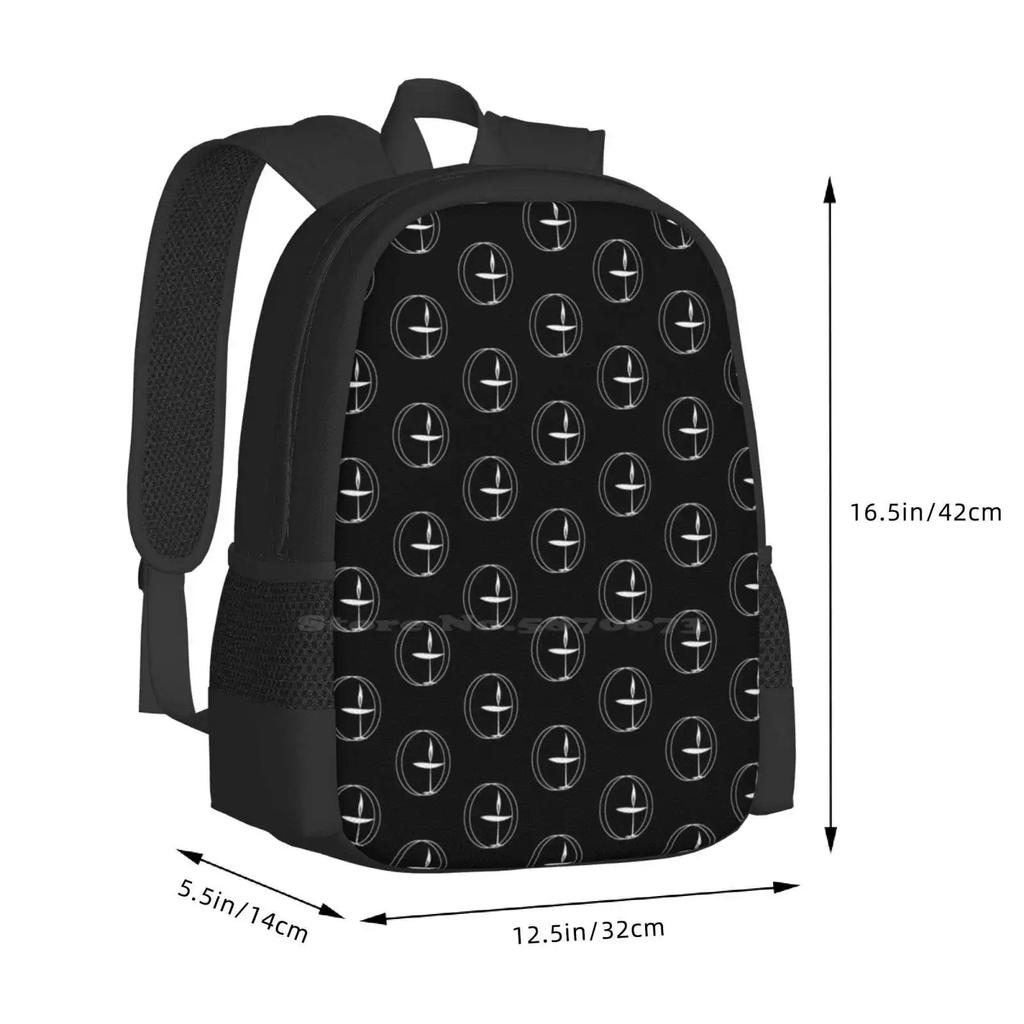 Unitarian Universalist Flaming Chalice ( White ) 3D Print Design Backpack Student Bag Unitarian Universalist Flaming Chalice
