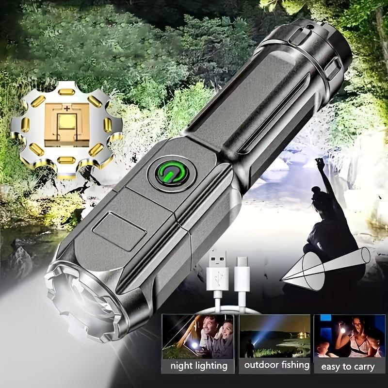 Portable LED Flashlight with Zoom, Rechargeable Bright Torch for Home, Car Repair & Outdoor Activities