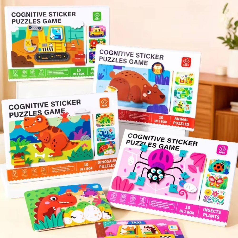 Handmade 3D Stereoscopic Sticker Educational Toys Animals Sticker Book Children's Day