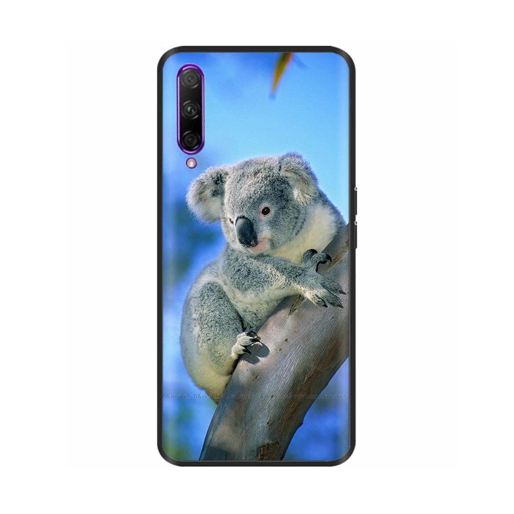 Black Silicone Case For Huawei P Smart Pro Case Cute Soft Cover for Huawei P Smart Pro Fundas PSmart Pro Protective Shell Capas